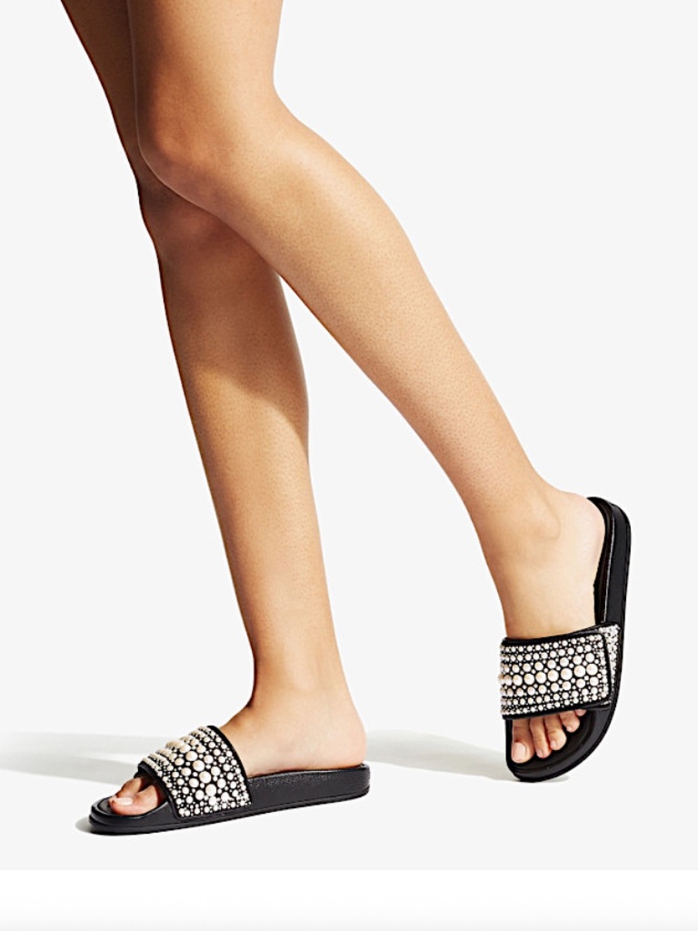Jimmy Choo Fitz Pearly Slide Sandals